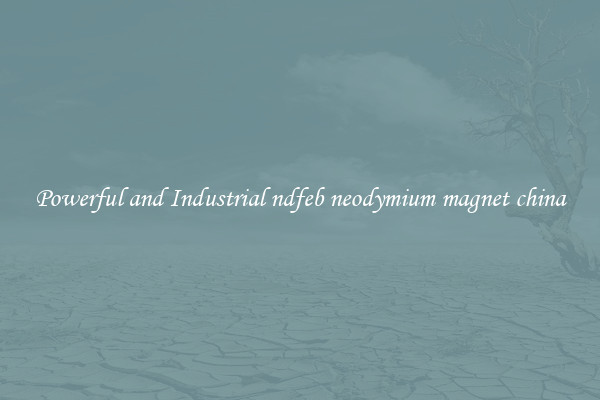 Powerful and Industrial ndfeb neodymium magnet china