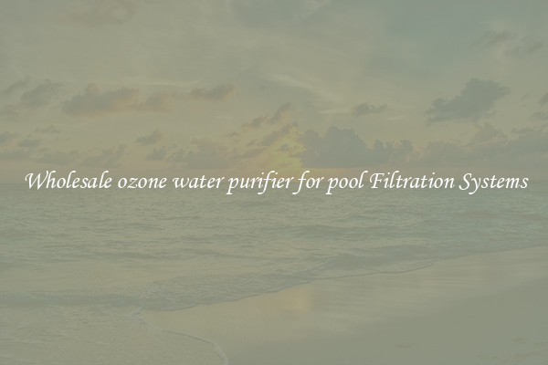 Wholesale ozone water purifier for pool Filtration Systems