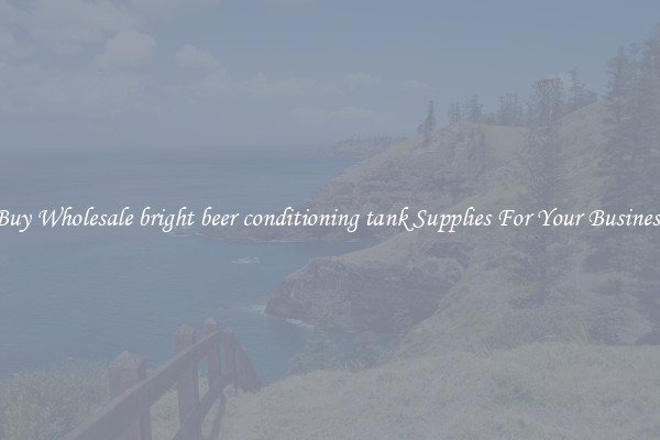Buy Wholesale bright beer conditioning tank Supplies For Your Business