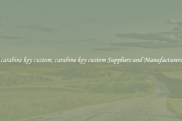 carabine key custom, carabine key custom Suppliers and Manufacturers