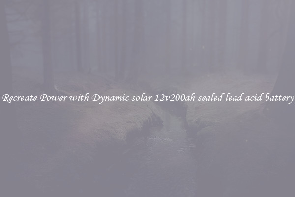 Recreate Power with Dynamic solar 12v200ah sealed lead acid battery
