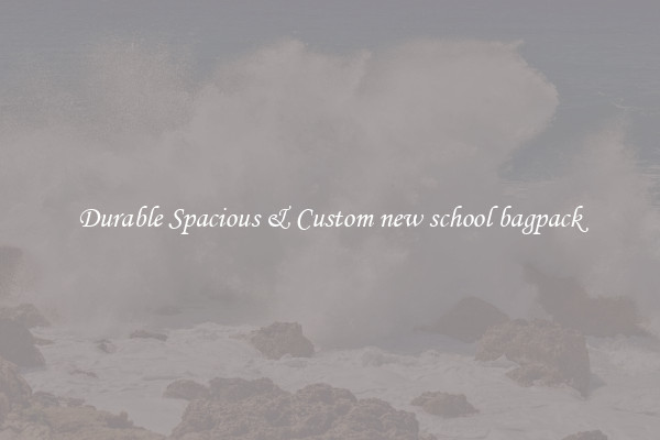Durable Spacious & Custom new school bagpack