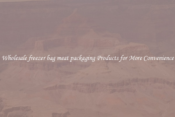 Wholesale freezer bag meat packaging Products for More Convenience
