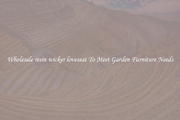 Wholesale resin wicker loveseat To Meet Garden Furniture Needs